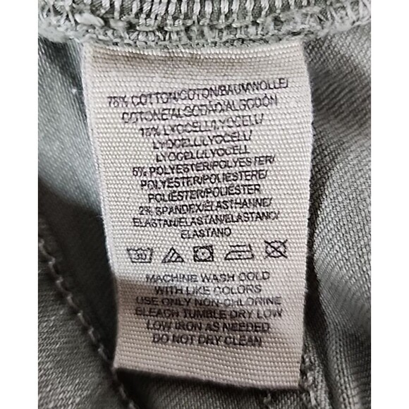 Free People Jeans Womens 29 Mid Rise Skinny Distressed w Pockets Green - Picture 6 of 7